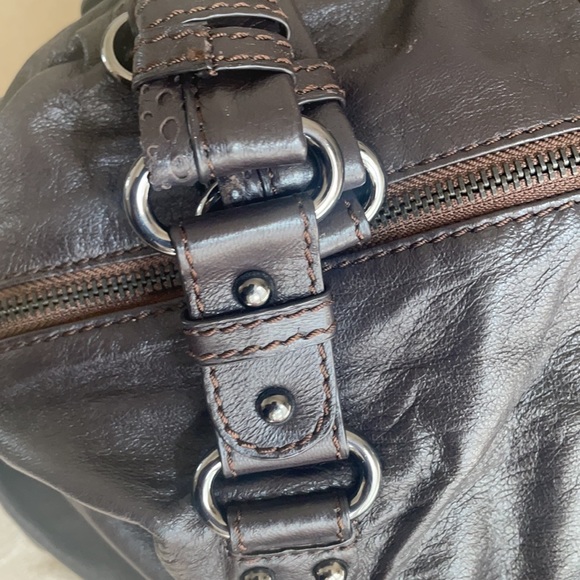 Charles David Brown Leather Satchel - Picture 5 of 8